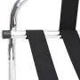 Soporte para maletas con respaldo plateado 56x39x52 cm de vidaXL, Portaequipajes y soportes para maletas - Ref: Foro24-153074...