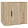 Mesita de noche color roble Sonoma 50x39x47 cm de vidaXL, Taquillas y armarios de almacenamiento - Ref: Foro24-816694, Precio...
