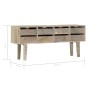 Aparador de madera maciza de mango 140x30x60 cm de vidaXL, Aparadores - Ref: Foro24-247914, Precio: 184,79 €, Descuento: %