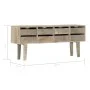Solid mango wood sideboard 140x30x60 cm by vidaXL, Sideboards - Ref: Foro24-247914, Price: 193,27 €, Discount: %