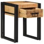 Mesa Auxiliar con cajón 40 x 40 x 50 cm Madera de mango maciza en Mesas auxiliares | Comprar online en Foru.es