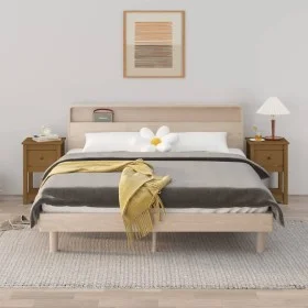 Nachttische 2 Stk. Zirbenholz honigbraun 40x35x61,5 cm von vidaXL, Schließfächer und Lagerschränke - Ref: Foro24-821736, Prei...