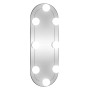 Espejo de pared ovalado con luces LED vidrio 15x40 cm de vidaXL, Espejos - Ref: Foro24-3189158, Precio: 27,01 €, Descuento: %
