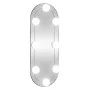 Espejo de pared ovalado con luces LED vidrio 15x40 cm de vidaXL, Espejos - Ref: Foro24-3189158, Precio: 26,70 €, Descuento: %