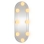 Espejo de pared ovalado con luces LED vidrio 15x40 cm de vidaXL, Espejos - Ref: Foro24-3189158, Precio: 27,01 €, Descuento: %