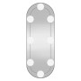 Espejo de pared ovalado con luces LED vidrio 15x40 cm de vidaXL, Espejos - Ref: Foro24-3189158, Precio: 27,01 €, Descuento: %