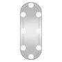 Espejo de pared ovalado con luces LED vidrio 15x40 cm de vidaXL, Espejos - Ref: Foro24-3189158, Precio: 26,70 €, Descuento: %