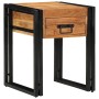 Mesa Auxiliar con cajón 40 x 40 x 50 cm Madera de Acacia Sólida en Mesas auxiliares | Comprar online en Foru.es