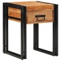 Mesa Auxiliar con cajón 40 x 40 x 50 cm Madera de Acacia Sólida en Mesas auxiliares | Comprar online en Foru.es