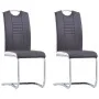 Sillas de comedor voladizas 2 unidades cuero sintético gris de vidaXL, Sillas de comedor - Ref: Foro24-281773, Precio: 153,20...