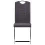Sillas de comedor voladizas 2 unidades cuero sintético gris de vidaXL, Sillas de comedor - Ref: Foro24-281773, Precio: 153,20...