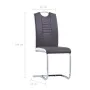 Sillas de comedor voladizas 2 unidades cuero sintético gris de vidaXL, Sillas de comedor - Ref: Foro24-281773, Precio: 153,20...
