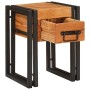 Mesa Auxiliar con cajón 30 x 30 x 40 cm Madera de Acacia Sólida en Mesas auxiliares | Comprar online en Foru.es