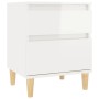 Mesita de noche blanco brillante 40x35x50 cm de vidaXL, Taquillas y armarios de almacenamiento - Ref: Foro24-821830, Precio: ...
