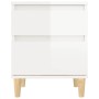 Mesita de noche blanco brillante 40x35x50 cm de vidaXL, Taquillas y armarios de almacenamiento - Ref: Foro24-821830, Precio: ...