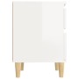 Mesita de noche blanco brillante 40x35x50 cm de vidaXL, Taquillas y armarios de almacenamiento - Ref: Foro24-821830, Precio: ...