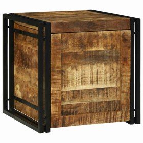Caja de Almacenamiento 50 x 50 x 50 cm Madera de Mango Rugosa en Baúles de almacenamiento | Comprar online en Foru.es