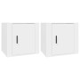 Mesitas de noche 2 unidades color blanco 50x39x47 cm de vidaXL, Taquillas y armarios de almacenamiento - Ref: Foro24-816689, ...