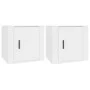 Mesitas de noche 2 unidades color blanco 50x39x47 cm de vidaXL, Taquillas y armarios de almacenamiento - Ref: Foro24-816689, ...