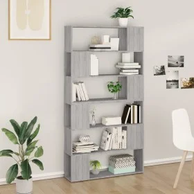 Estantería/divisor de espacios gris Sonoma 100x24x188 cm de vidaXL, Librerías y estanterías - Ref: Foro24-3187604, Precio: 99...