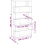 Estantería/divisor de espacios gris Sonoma 100x24x188 cm de vidaXL, Librerías y estanterías - Ref: Foro24-3187604, Precio: 10...