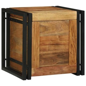Caja de Almacenamiento 40 x 40 x 40 cm Madera de Acacia Sólida en Baúles de almacenamiento | Comprar online en Foru.es