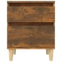 Mesita de noche roble ahumado 40x35x50 cm de vidaXL, Taquillas y armarios de almacenamiento - Ref: Foro24-821836, Precio: 33,...