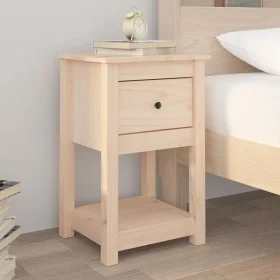 Mesita de noche madera maciza de pino 40x35x61,5 cm de vidaXL, Taquillas y armarios de almacenamiento - Ref: Foro24-821729, P...