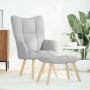 Sillón de relax con reposapiés tela gris nube en Sillones | Comprar online en Foru.es