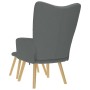 Sillón de relax con taburete tela gris oscuro en Sillones | Comprar online en Foru.es
