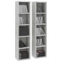 Estantería de CD 2 uds gris hormigón contrachapada 21x16x93,5cm de vidaXL, Almacenamiento para CD y DVD - Ref: Foro24-802700,...