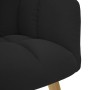 Sillón de relax con taburete tela negro en Sillones | Comprar online en Foru.es