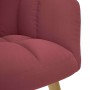Sillón de relax con taburete tela rojo tinto en Sillones | Comprar online en Foru.es