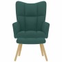 Sillón de relax con taburete tela verde oscuro en Sillones | Comprar online en Foru.es