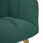 Sillón de relax con taburete tela verde oscuro en Sillones | Comprar online en Foru.es