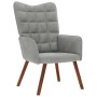 Silla de relajación de terciopelo gris claro en Sillones | Comprar online en Foru.es