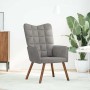 Silla de relajación de terciopelo gris claro en Sillones | Comprar online en Foru.es