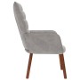 Silla de relajación de terciopelo gris claro en Sillones | Comprar online en Foru.es