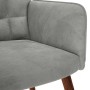Silla de relajación de terciopelo gris claro en Sillones | Comprar online en Foru.es