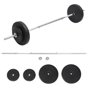 Juego de barra con pesas 30 kg de vidaXL, Peso libre - Ref: Foro24-93585, Precio: 112,76 €, Descuento: %