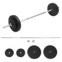 Juego de barra con pesas 30 kg de vidaXL, Peso libre - Ref: Foro24-93585, Precio: 115,94 €, Descuento: %