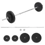 Juego de barra con pesas 30 kg de vidaXL, Peso libre - Ref: Foro24-93585, Precio: 112,76 €, Descuento: %