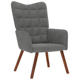 Sillón de relax de terciopelo gris oscuro en Sillones | Comprar online en Foru.es
