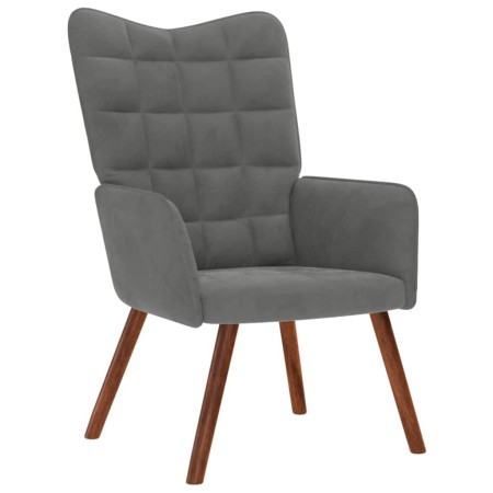 Sillón de relax de terciopelo gris oscuro en Sillones | Comprar online en Foru.es