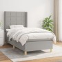 Cama box spring con colchón tela gris claro 90x200 cm de vidaXL, Camas y somieres - Ref: Foro24-3131961, Precio: 348,27 €, De...
