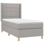 Cama box spring con colchón tela gris claro 90x200 cm de vidaXL, Camas y somieres - Ref: Foro24-3131961, Precio: 348,27 €, De...