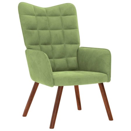 Sillón de relax de terciopelo verde claro en Sillones | Comprar online en Foru.es