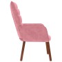 Sillón de relax de terciopelo rosa en Sillones | Comprar online en Foru.es