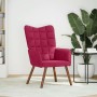 Sillón de relax de terciopelo rojo vino tinto en Sillones | Comprar online en Foru.es
