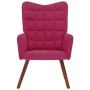Sillón de relax de terciopelo rojo vino tinto en Sillones | Comprar online en Foru.es